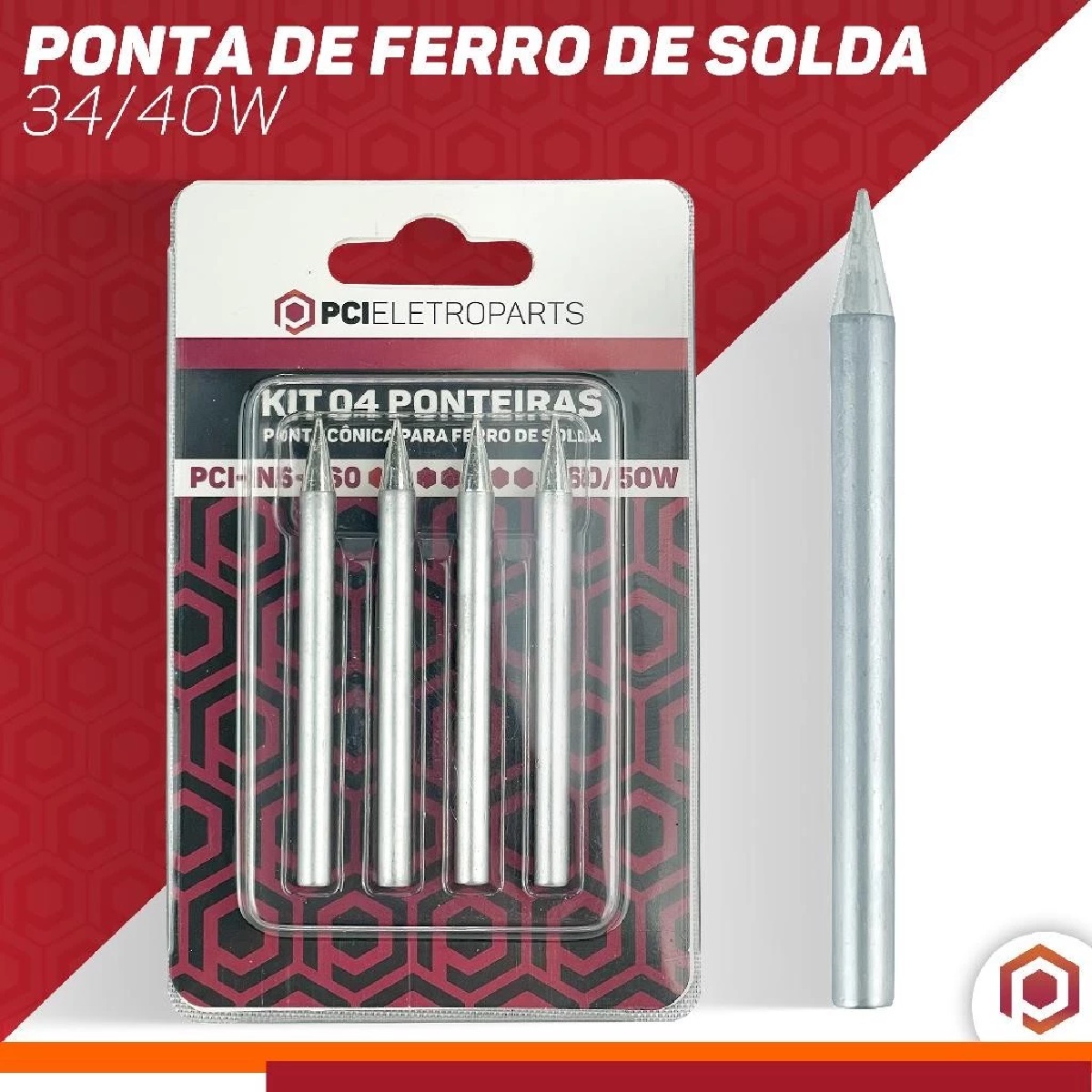 FERRO DE SOLDA PONTA 34/40W UNITARIO