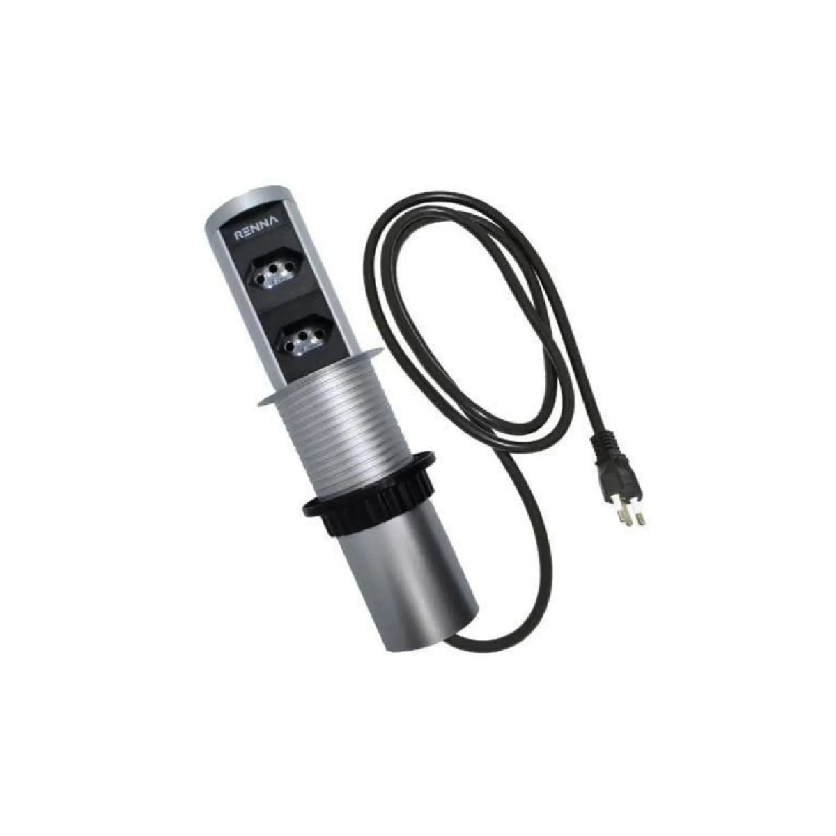 TORRE DE TOMADA AUTOMÁTICA 2 TOMADAS PRETO EMBUTIDA - RENNA