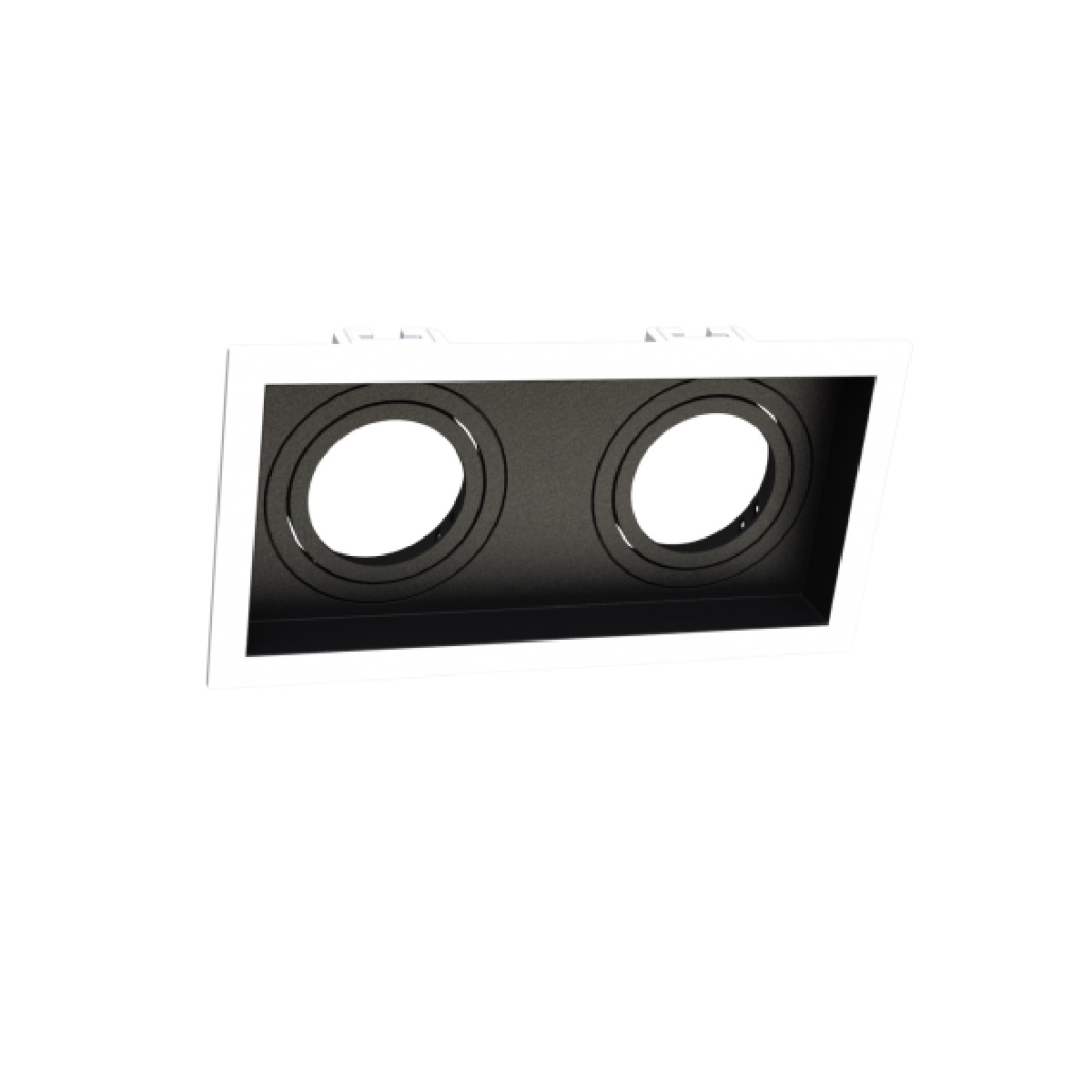 EMBUTIDO MR16 BRANCO C/ RECUO PRETO DUPLO MOON