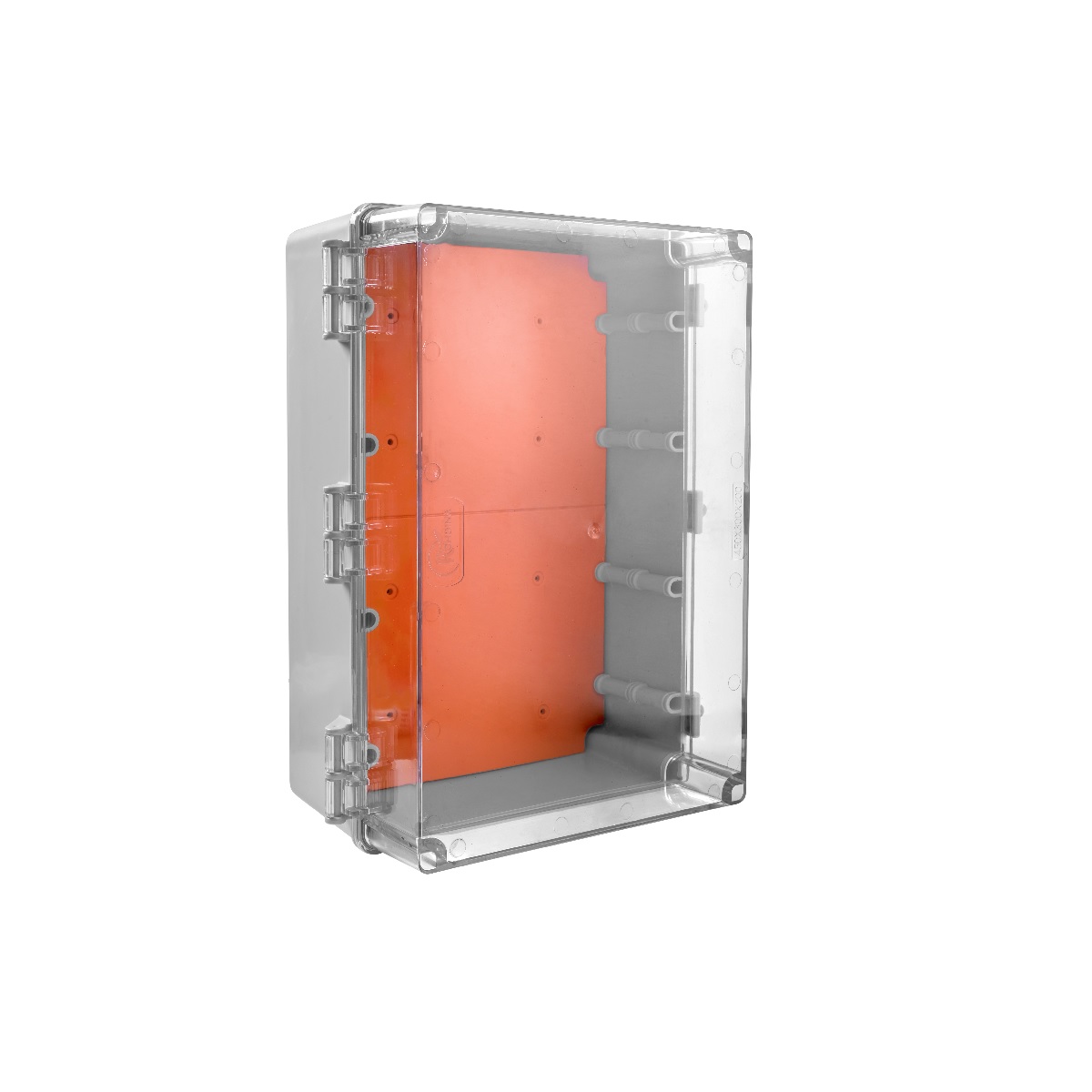 CAIXA COMANDO PLASTICA 45X30X20CM TRANSP C/FECHO IP68 - ROHDBOX