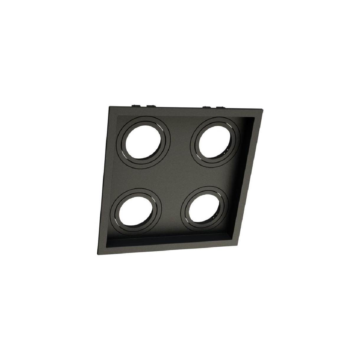 EMBUTIDO DICROICA QUADRUPLO RECUADO PRETO LOOP