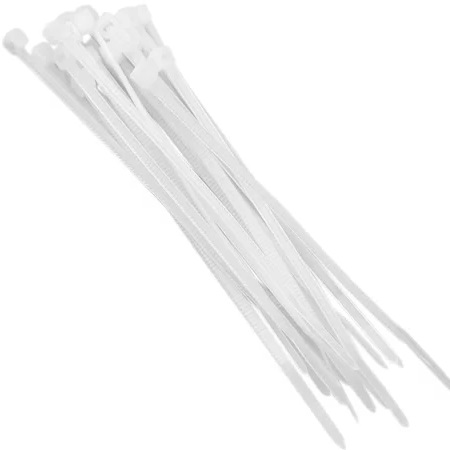 ABRAÇADEIRA NYLON  200X3,6MM BRANCA DECORLUX