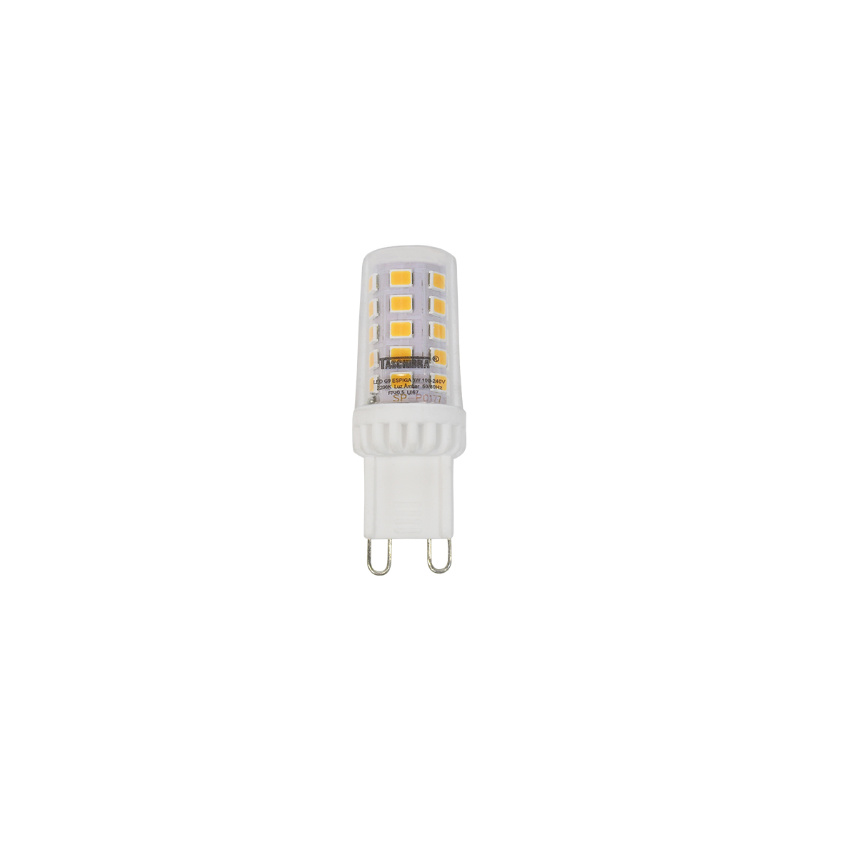 LAMPADA LED G9 3W ESPIGA 2200K - TASCHIBRA
