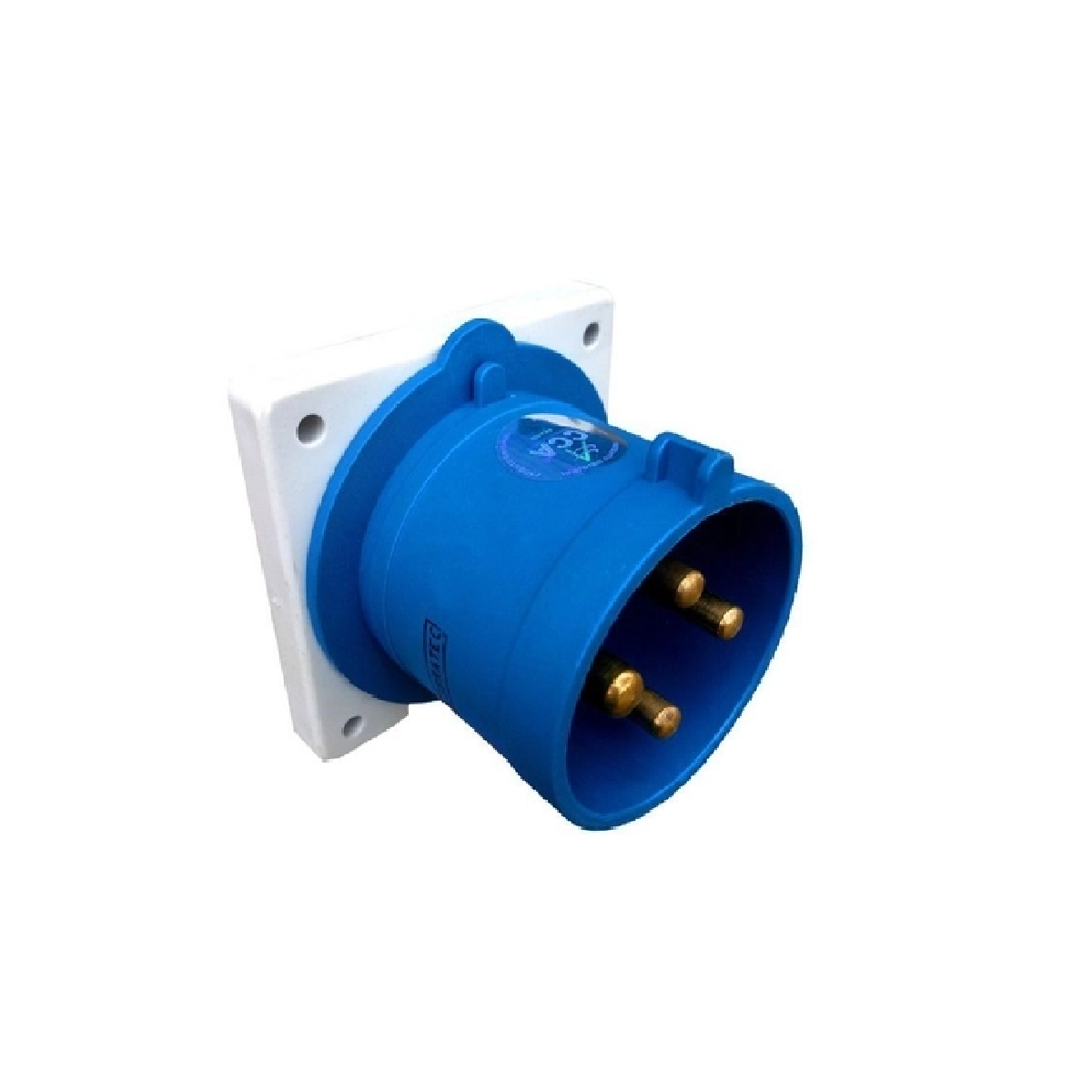 PLUGUE EMBUTIR 613 2P+T 6H 220VAC/16A AZUL IP44