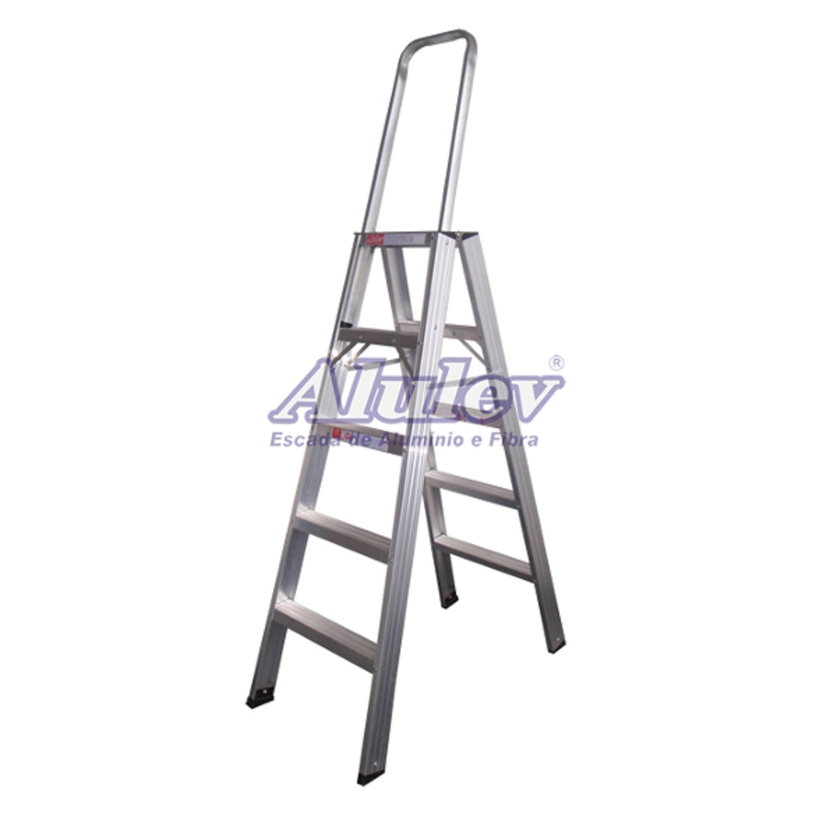 ESCADA ALUMINIO PROF. C/ALCA  7 DEGRAUS UTIL 2,1M AP207