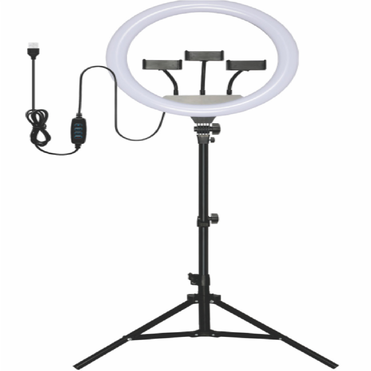 RING LIGHT LED 14 8W 3000K/4200K/6500K PRETA 5V US