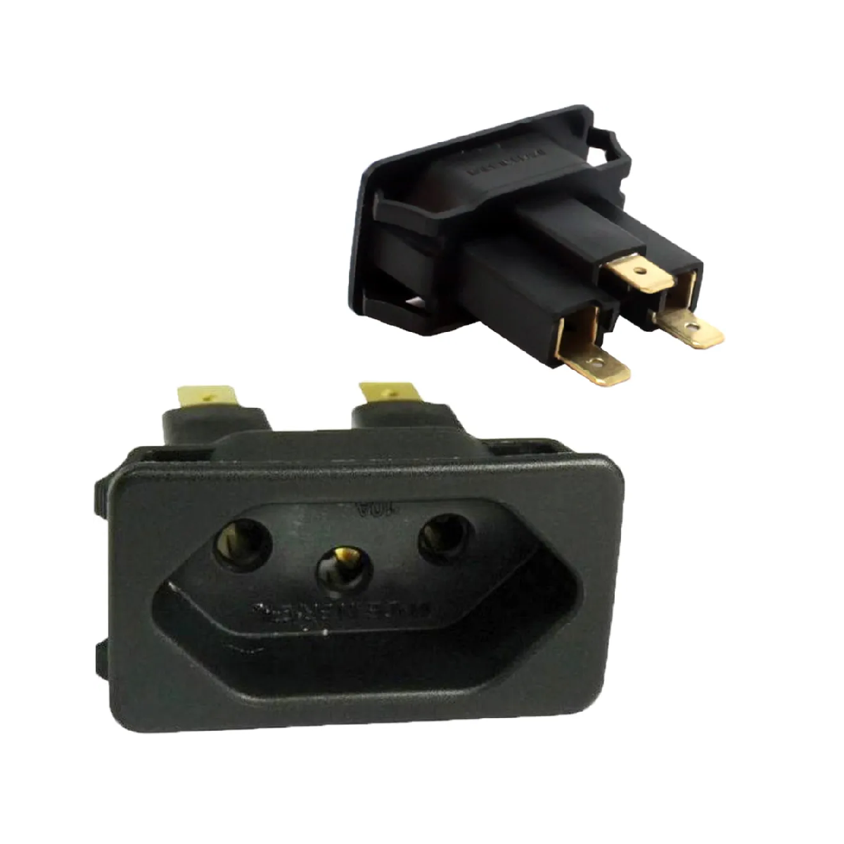 TOMADA EMBUTIDA PARA PAINEL PRETA 2P+T 20A TPA2-3 P1F INTERNO