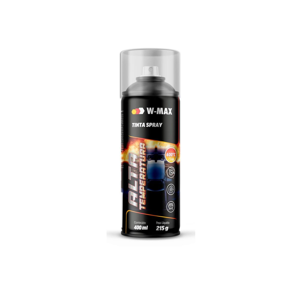SPRAY TINTA ALTA TEMPERATURA ALUMINIO 400ML/215G WURTH