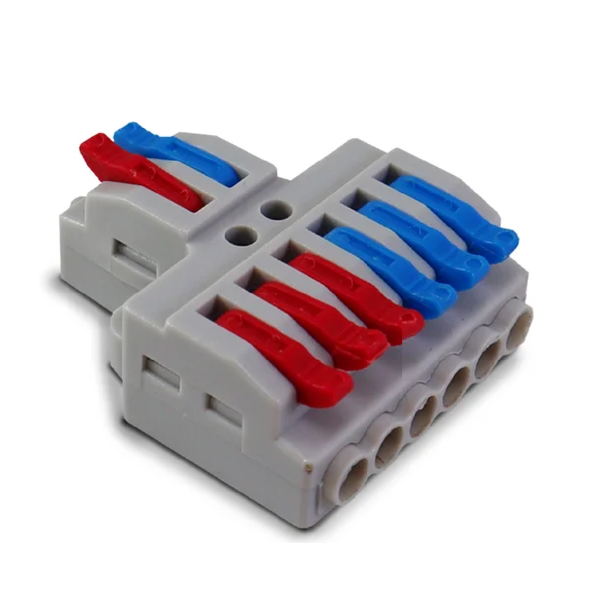 CONECTOR DE EMENDA E DERIVACAO AUTOMATICO  2 ENTRADAS E 6 SAIDAS 32A 600V - SIBRATEC