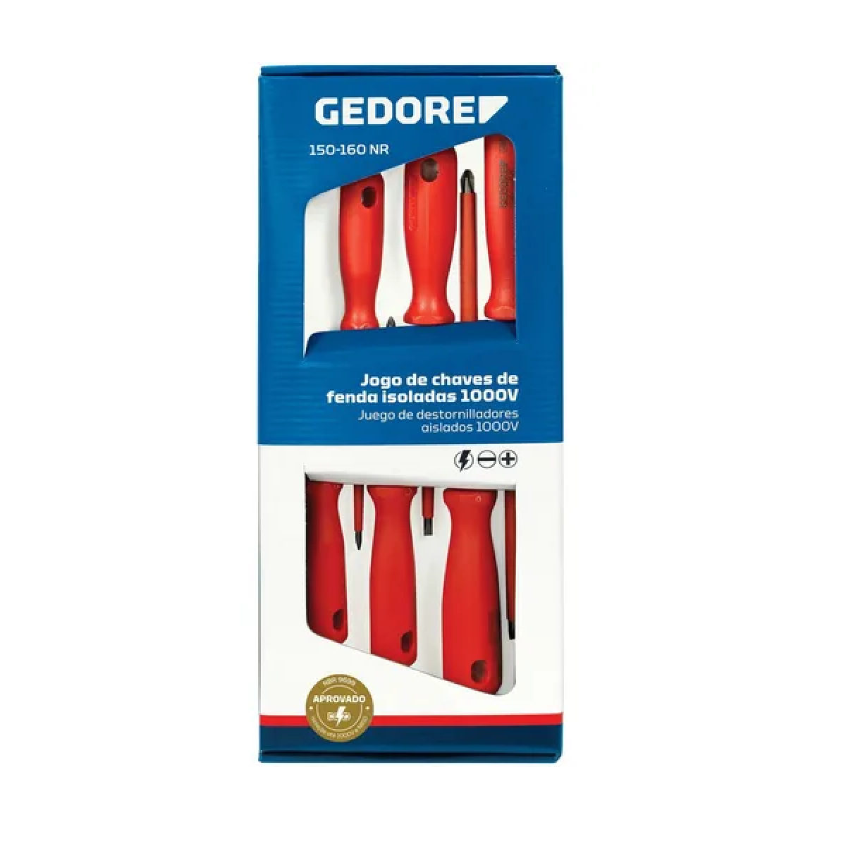 JOGO CHAVE FENDA/PHILLIPS ISOLADAS 6PC 150-160NR - GEDORE