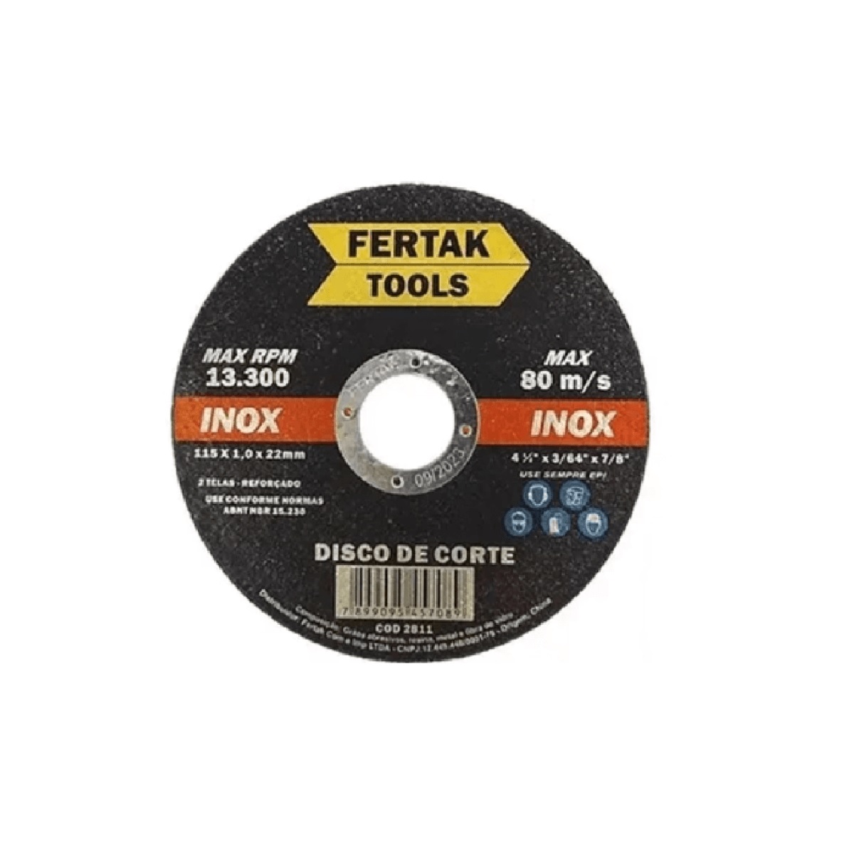 DISCO CORTE ACO  LTW 2 TELAS 41/2"X1/25"X7/8" - FERTAK