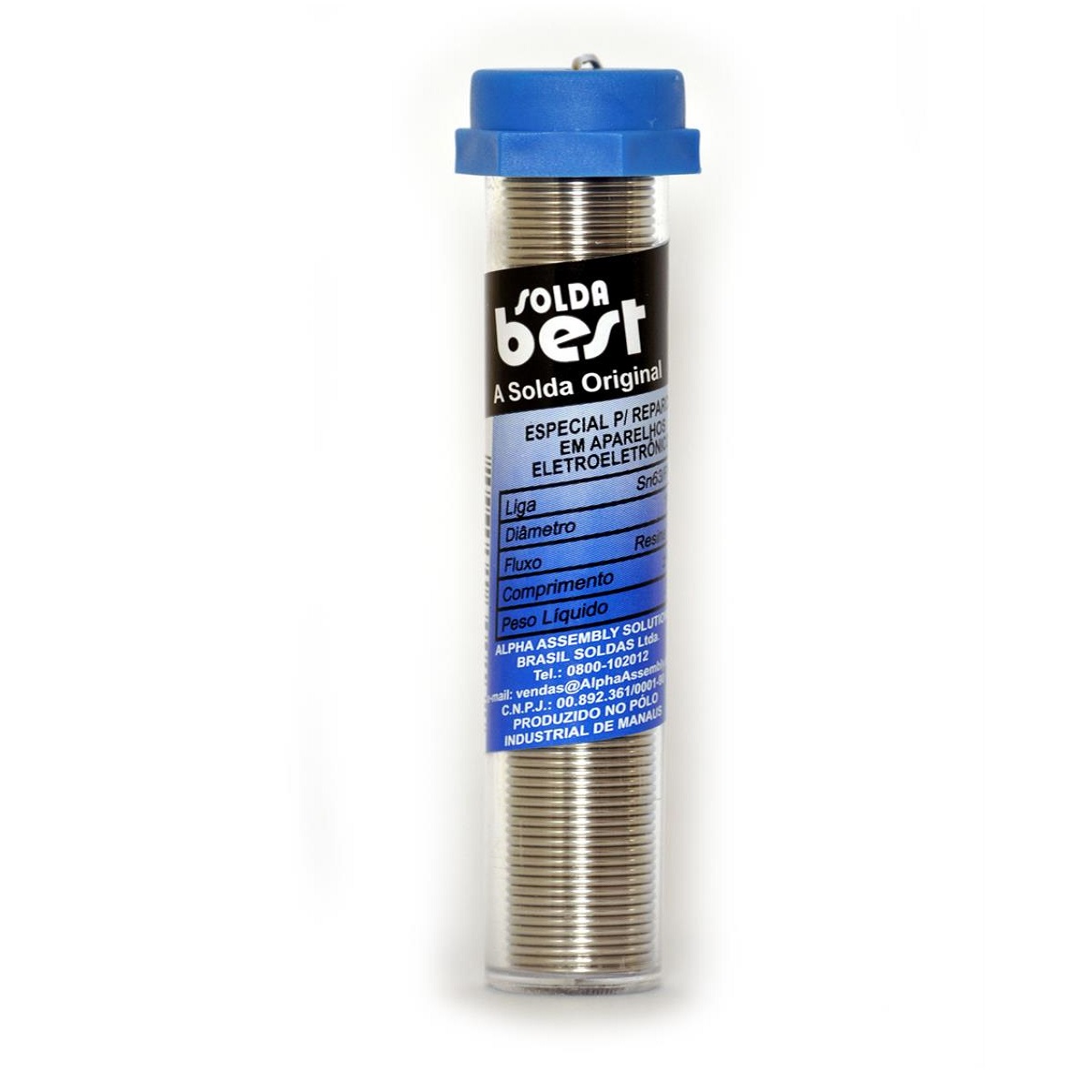 SOLDA ESTANHO TUBO 22GR  1 MM