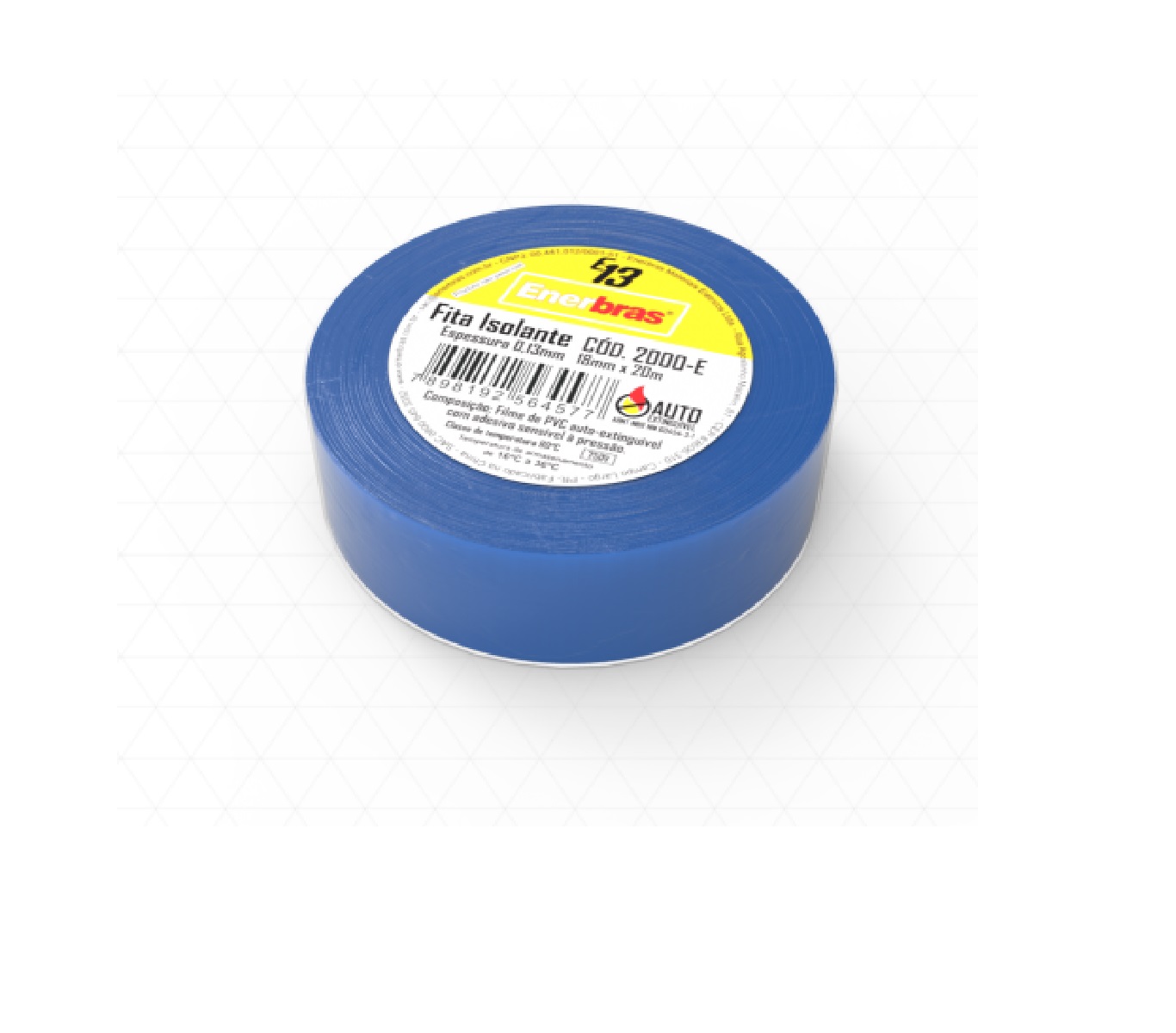 FITA ISOLANTE COLORIDA 10MT AZUL