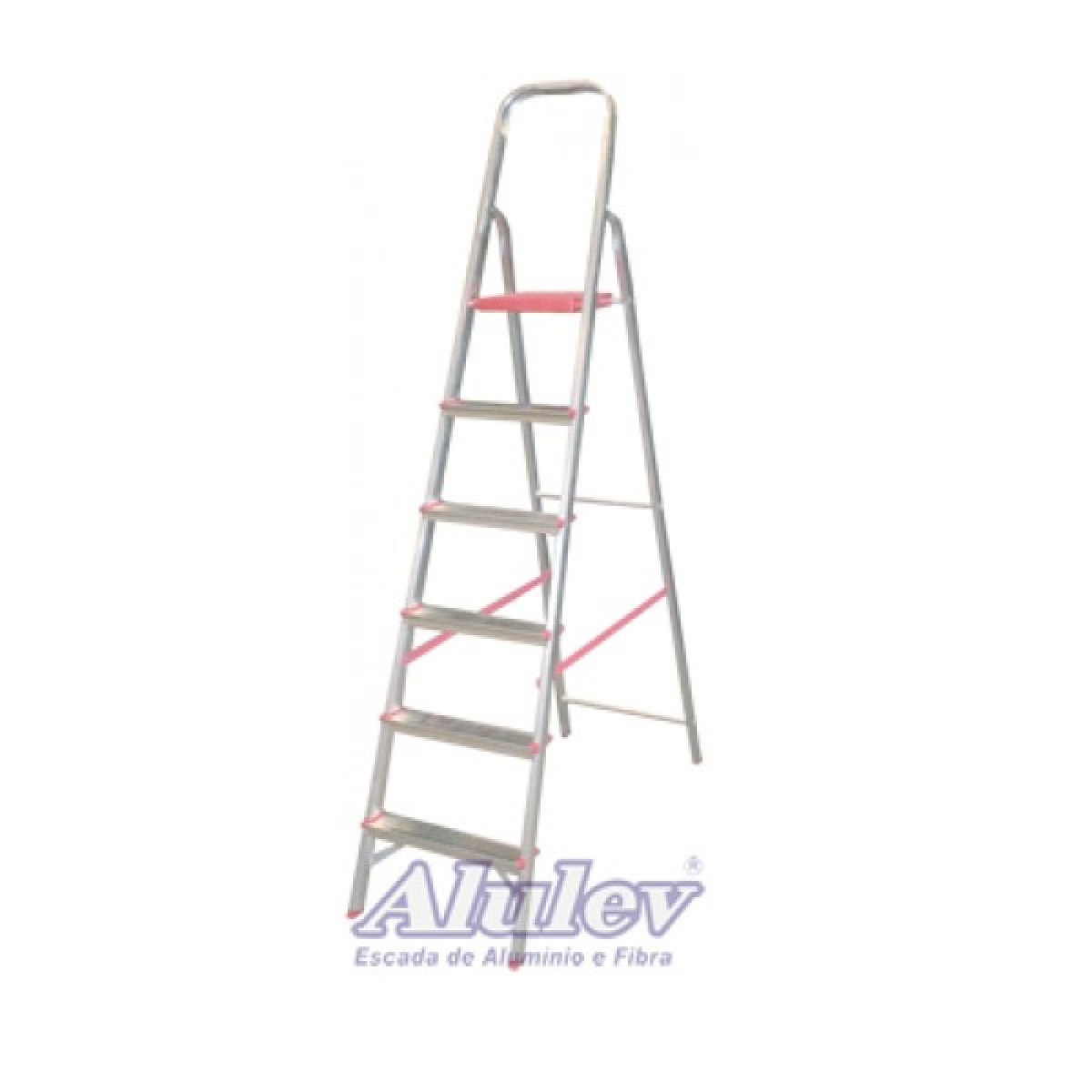 ESCADA ALUMINIO RESIDENCIAL 6 DEGRAUS 1,34MT RE6