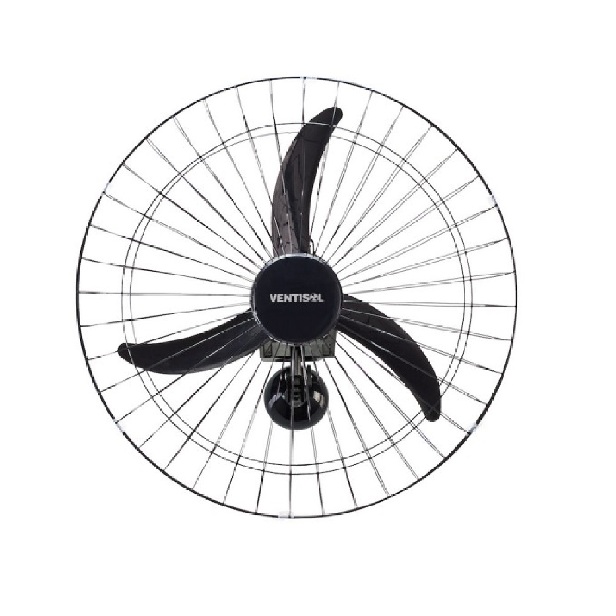 VENTILADOR PAREDE OSCILANTE 60CM BIVOLT PRETO VENTI DELTA