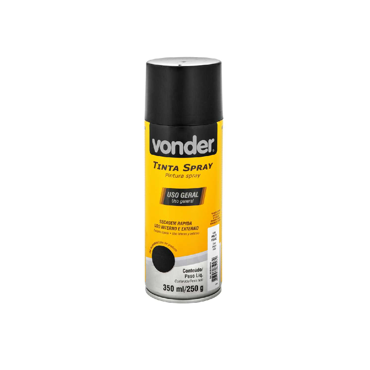 SPRAY TINTA PRETO FOSCO 350ML - VONDER/ETANIZ