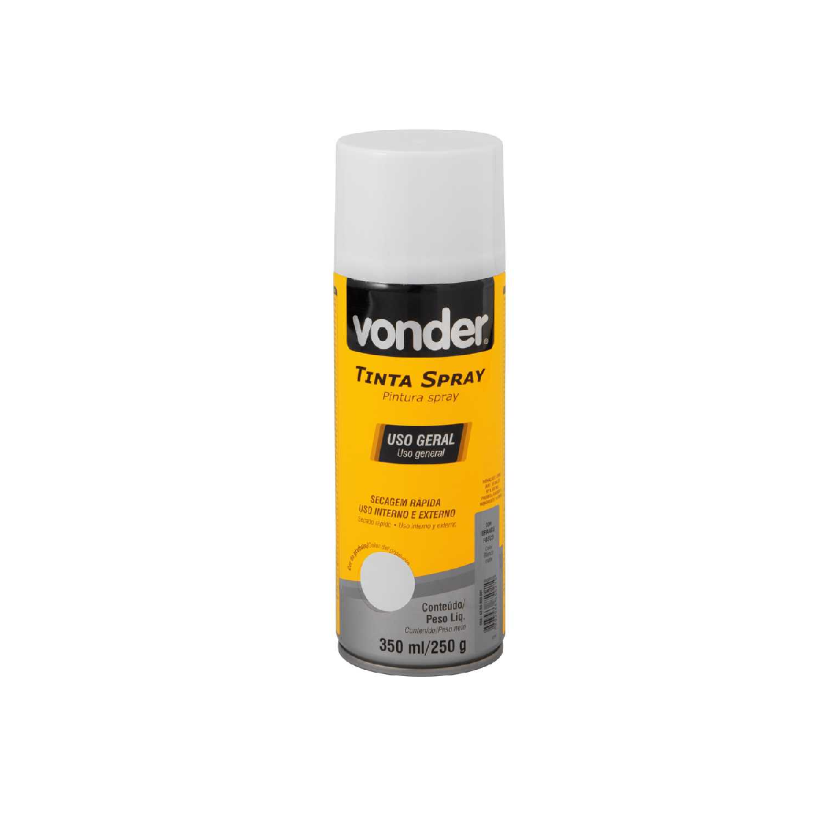 SPRAY TINTA BRANCO BRILHANTE 350ML - VONDER