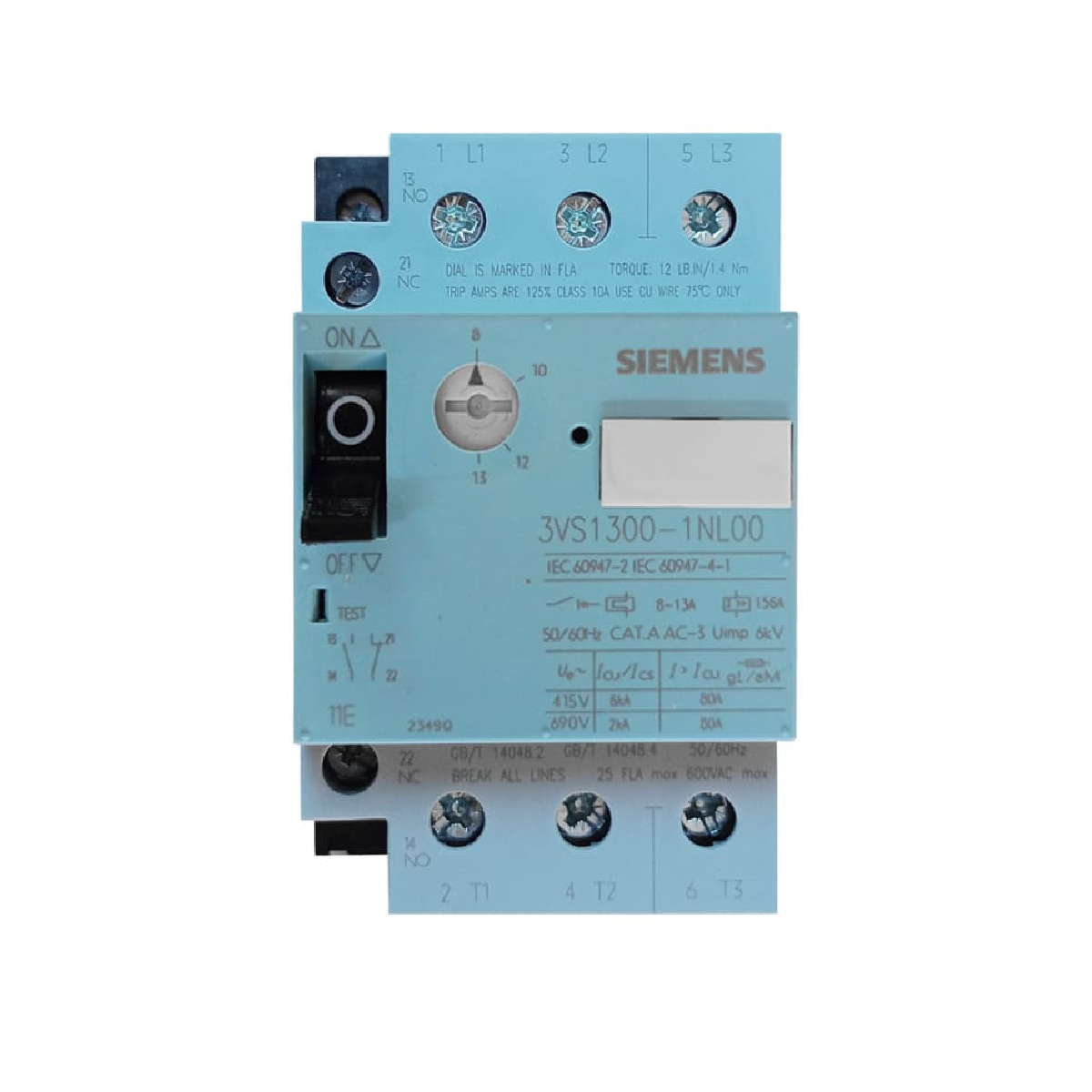 DISJUNTOR MOTOR   8,0- 13A 1NA+1NF SIEMENS