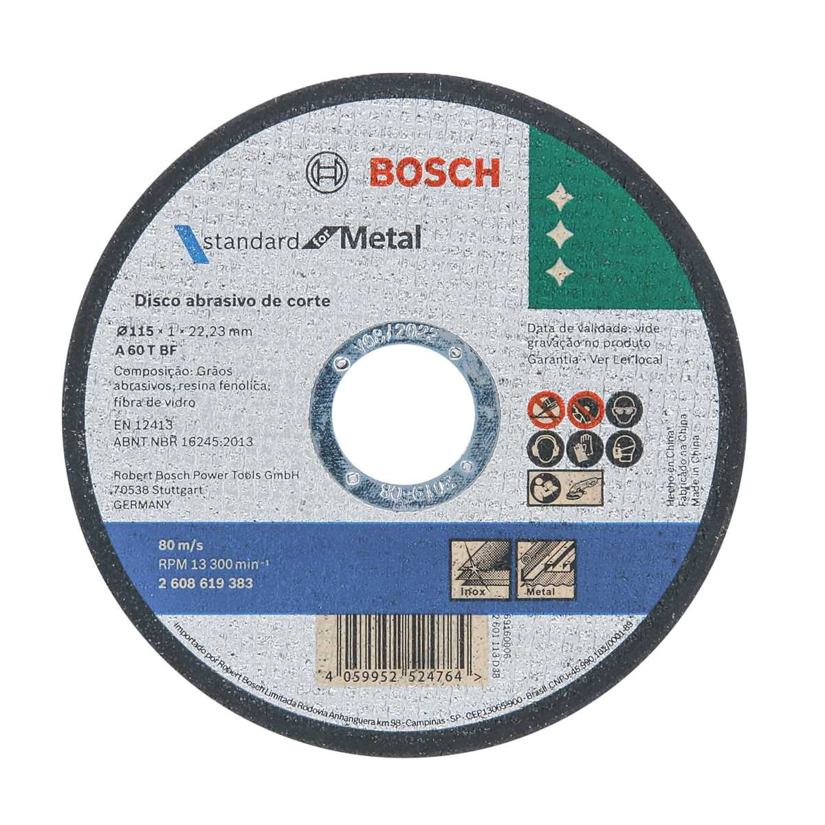 DISCO CORTE 115,0X1,0X22,2 BOSCH/NORTON