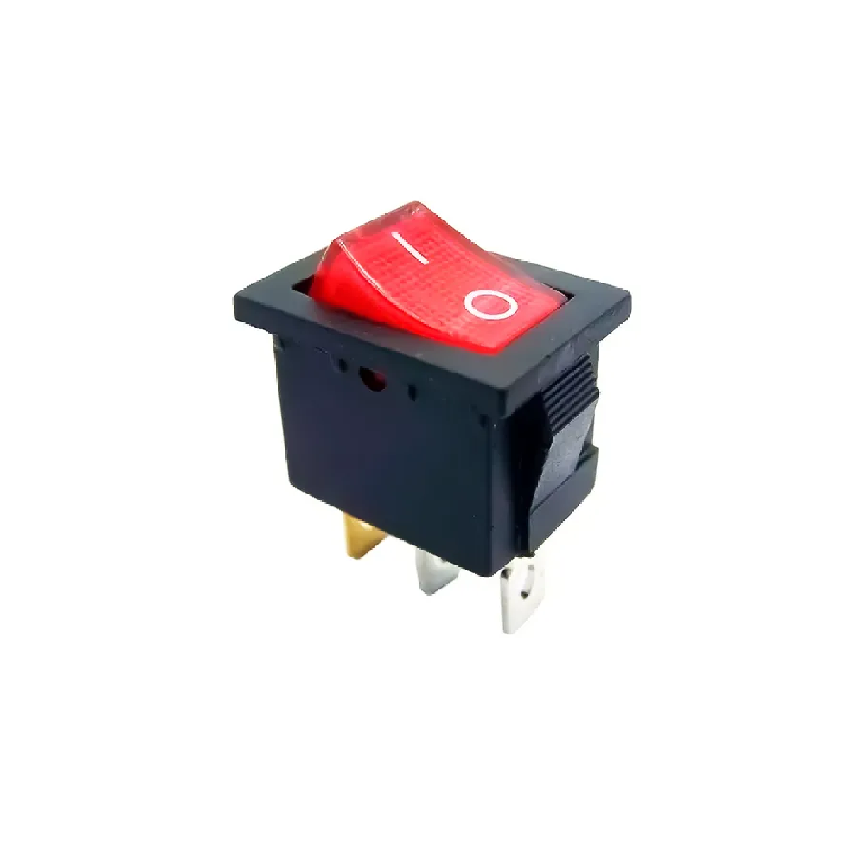 CHAVE TECLA VERMELHA 2 POSIÇÕES COM ILUMINAÇÃO 6A