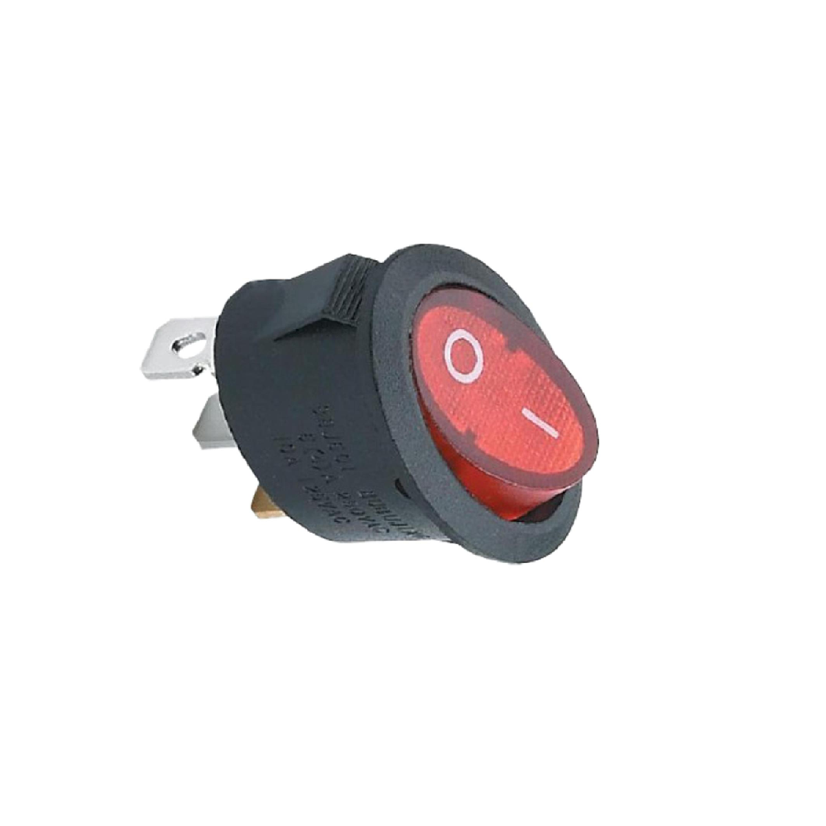 INTERRUPTOR P/ MOVEIS OVAL VERMELHA 2 POSIÇÕES COM ILUMINAÇÃO 6A