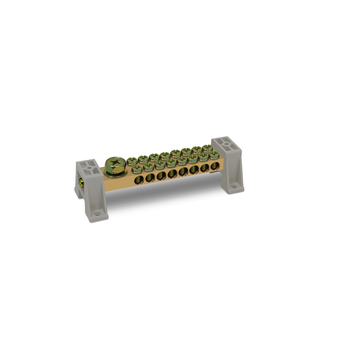 BARRAMENTO 1+ 16 VIAS 80A COM SUPORTE - SIBRATEC