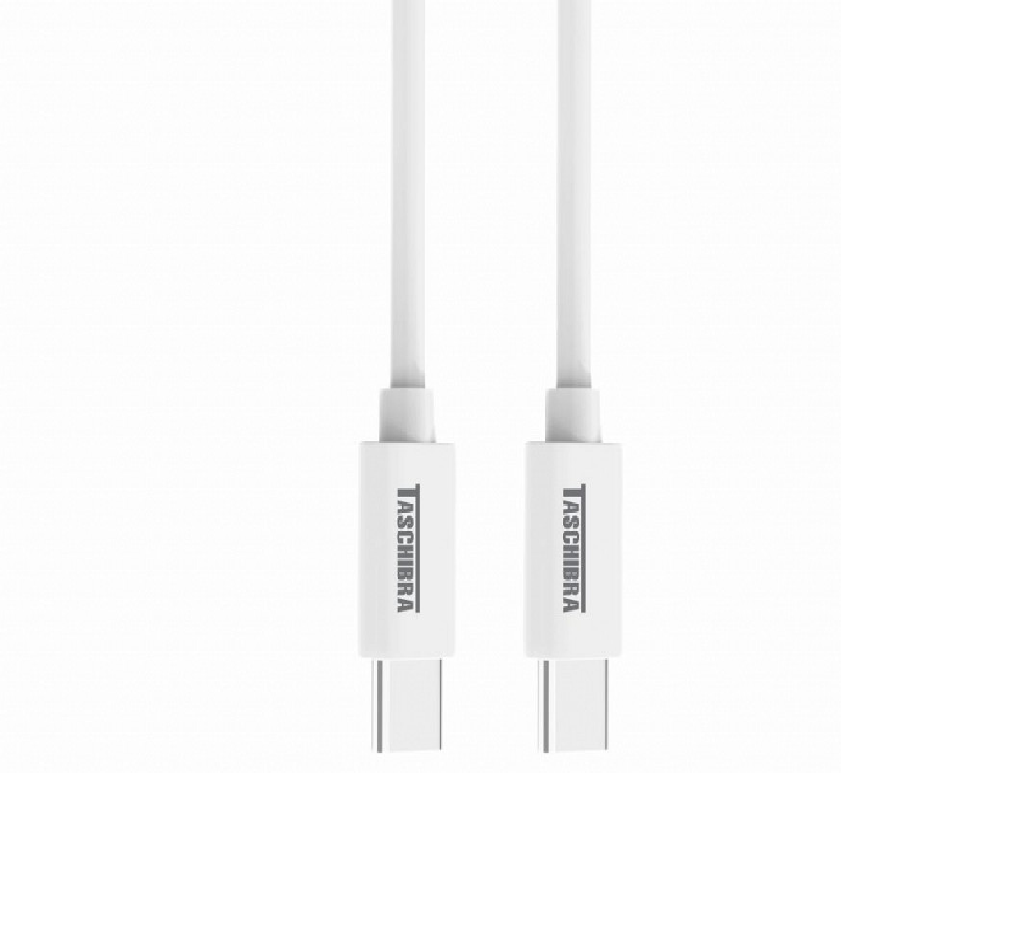 CABO TURBO USB-C USB-C 1M 3A BRANCO - TASCHIBRA