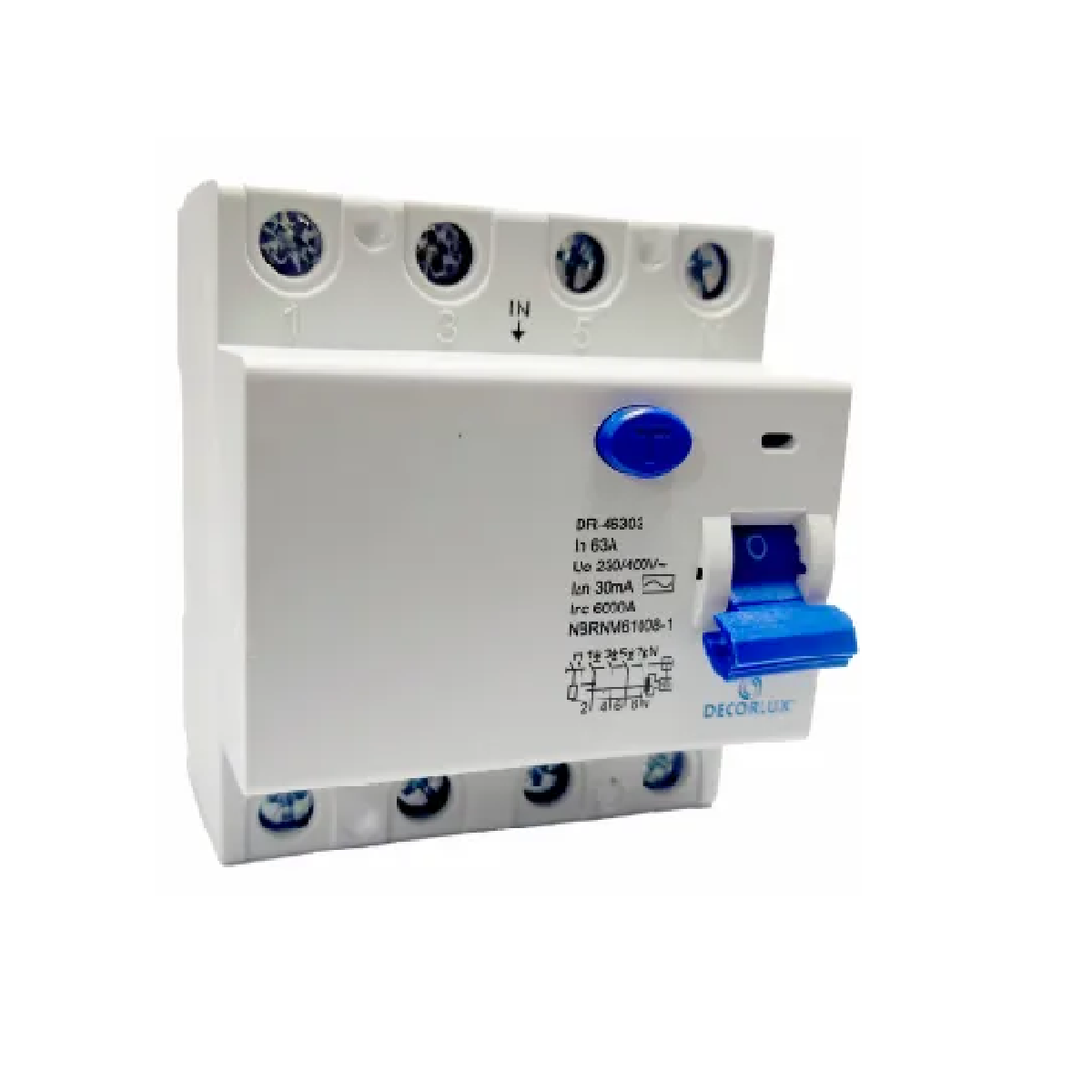 INTERRUPTOR DIFERENCIAL DECORLUX 4P 63A 30MA