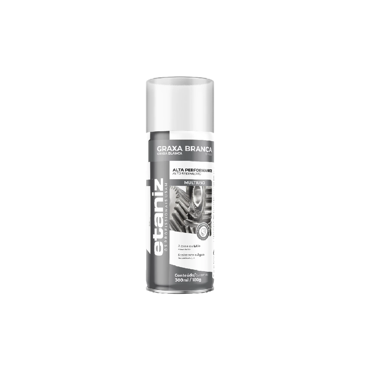 SPRAY GRAXA DE LITIO BRANCA SPRAY 180G/300ML - ETANIZ