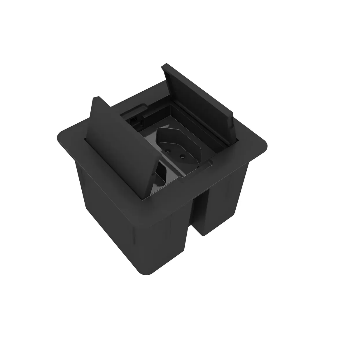 CAIXA EMBUTIDA PARA TOMADA DE MESA PRETA 2 MODULO