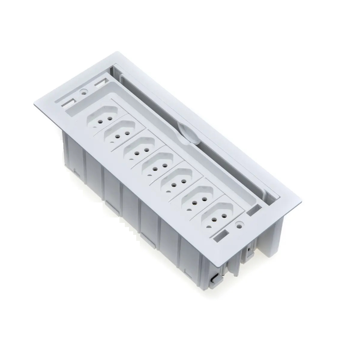CAIXA EMBUTIDA PARA TOMADA DE MESA BRANCA 7 MODULO