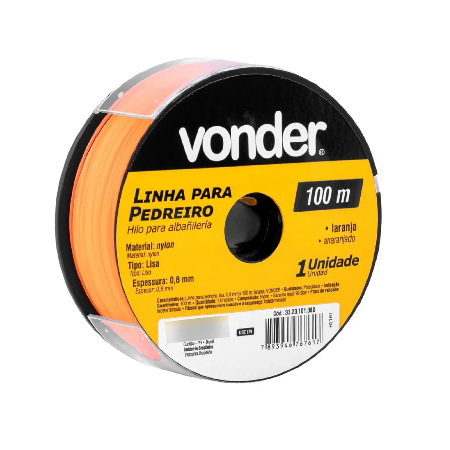 LINHA PARA PEDREIRO 0,80MM X 100M - VONDER