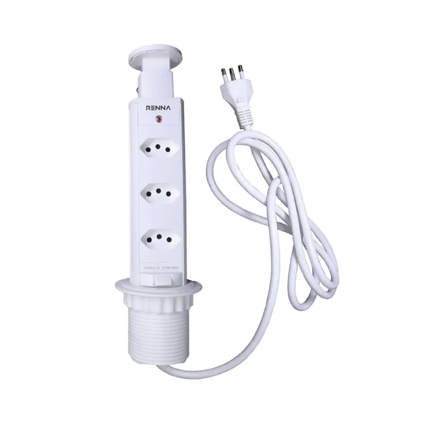 TORRE DE TOMADA AUTOMÁTICA 3 TOMADAS BRANCA EMBUTIDA - RENNA