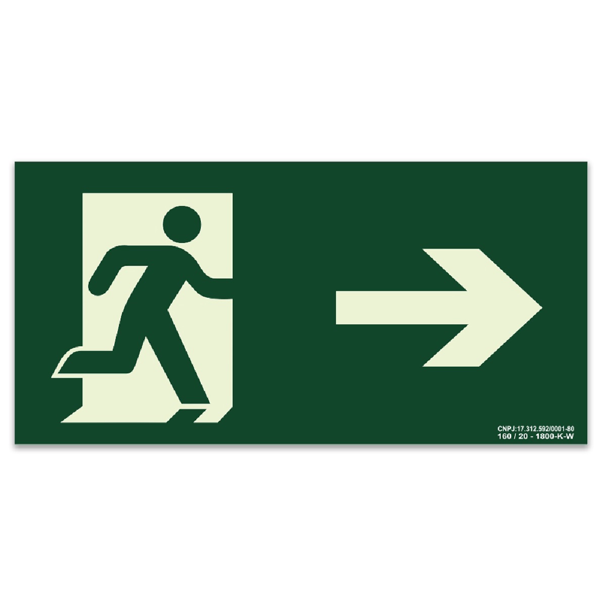 PLACA FOTOLUM PORTA DIREITA 29X14,5CM