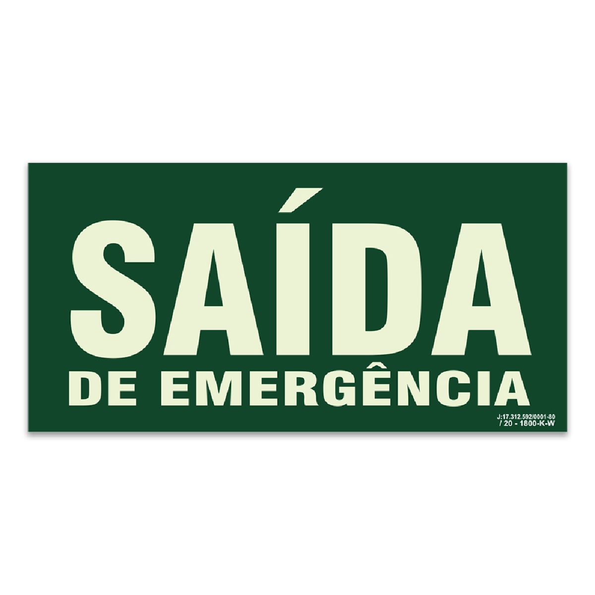PLACA FOTOLUM SAIDA EMERGENCIA 29X14,5CM