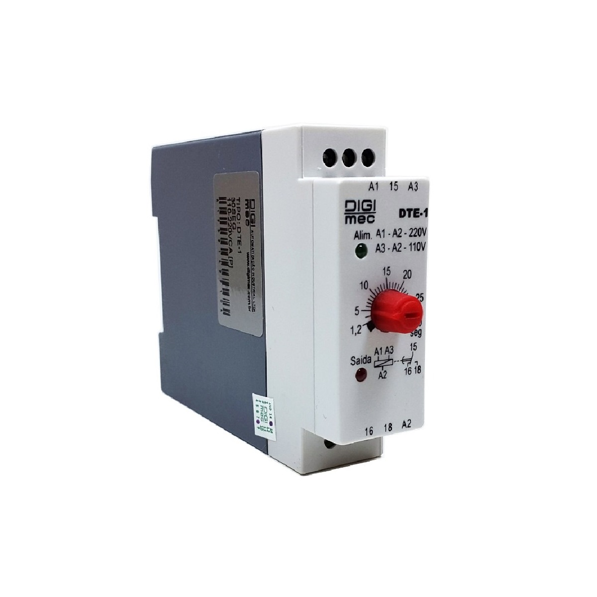 RELE TEMPO   15MIN 24VVCA/VCC/220VCA JTE-1 - DIGIMEC