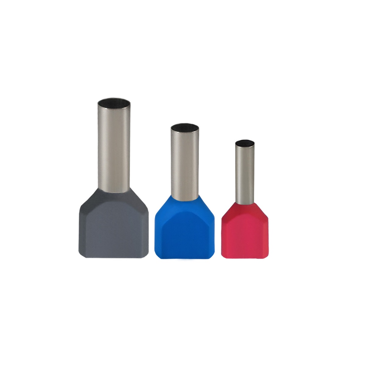 TERMINAL ISOLADO TUBULAR DUPLO  1,0MM VERMELHO ILHOS