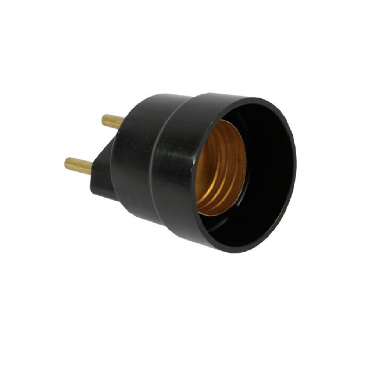 PORTA LAMPADA PRETO BAQUELITE  COM PINO