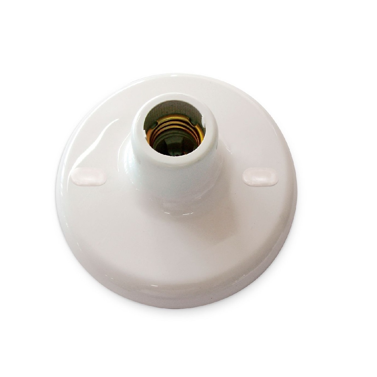 PORTA LAMPADA PLAFON 60W BRANCO SOQUETE PORCELANA BLUMENAU