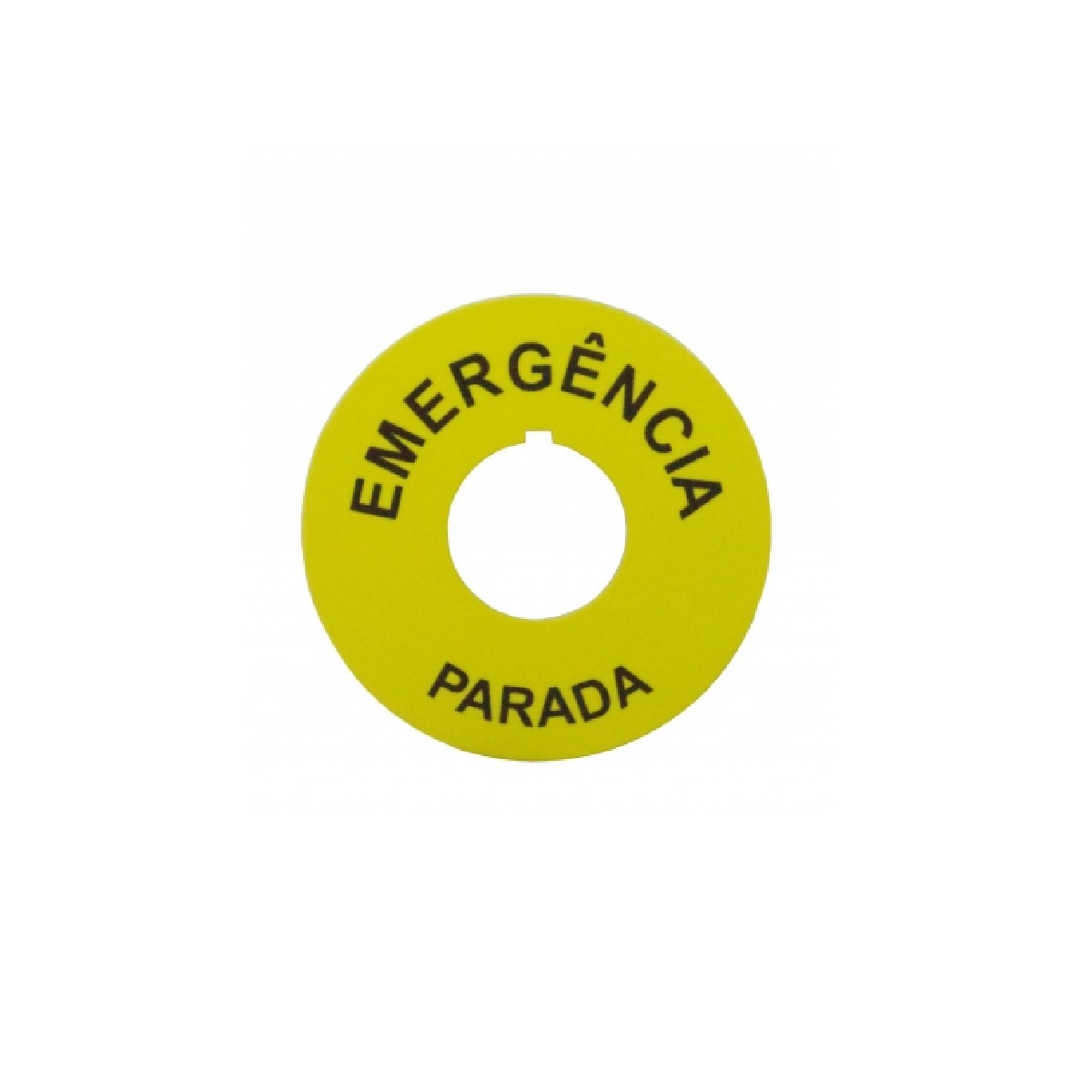 BOTAO PLACA IDENTIFICAÇAO EMERGENCIA 22MM SIBRATEC