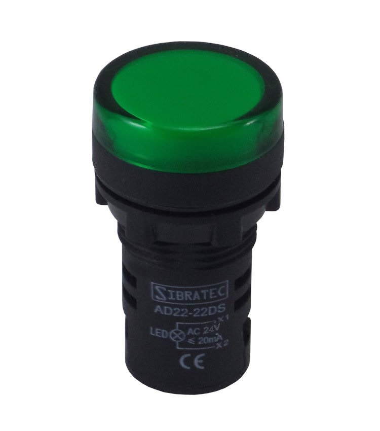 BOTAO SINALEIRO  LED VERDE  24VCC/VCA