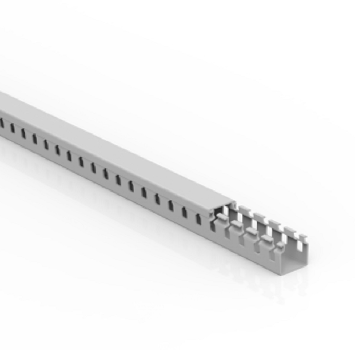 CANALETA  CINZA  20X20MM BARRA  2 METROS ABERTO