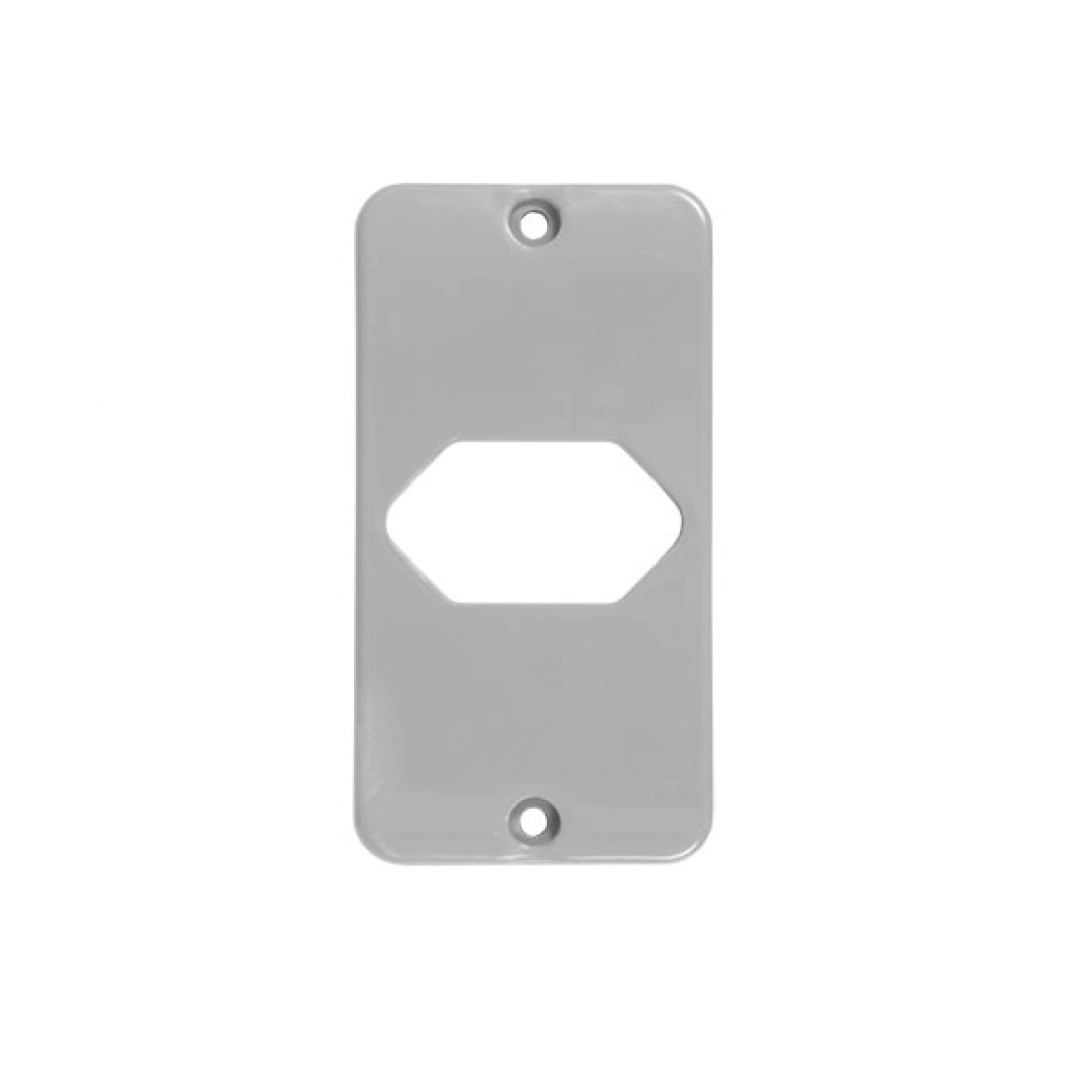 TAMPA CINZA  1/2 - 3/4" 1 TOMADA HORIZONTAL INPOL