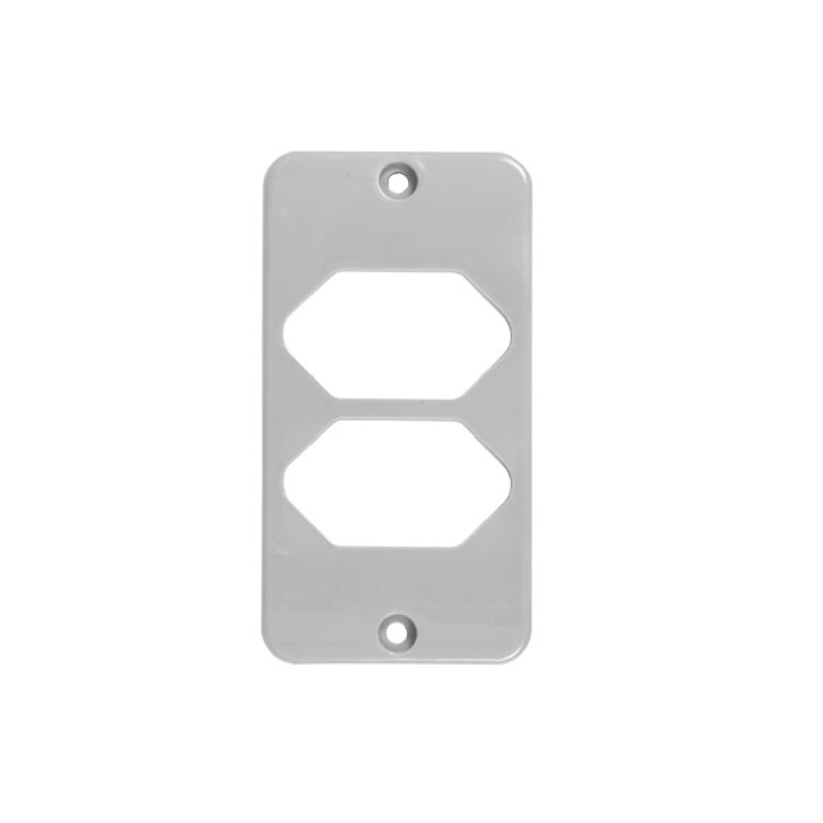 TAMPA CINZA  1/2 - 3/4" 2 TOMADAS INPOL