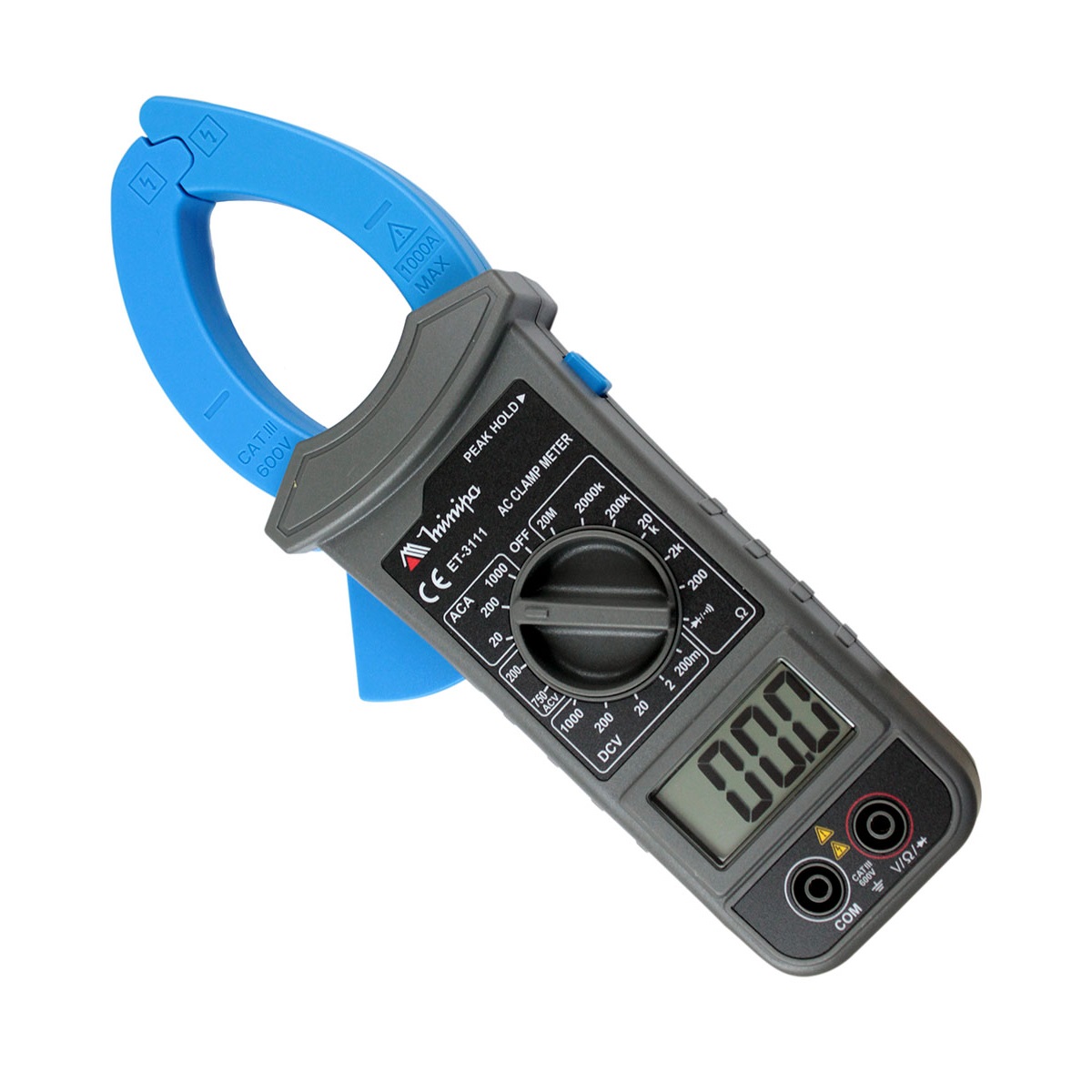 ALICATE AMPERIMETRO DIGITAL 1000A ET 3111A - MINIPA