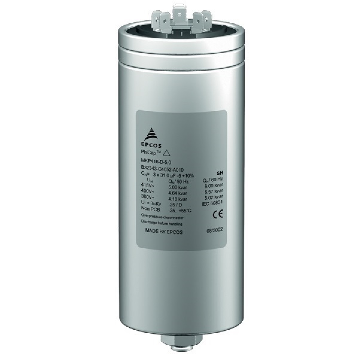 CAPACITOR MONOFASICO  5 KVAR 440V PERM