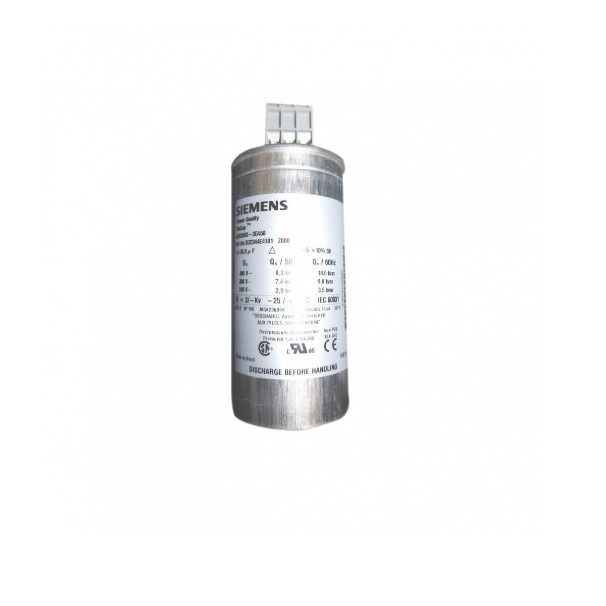 CAPACITOR TRIF  2,5 KVAR 380V PERM