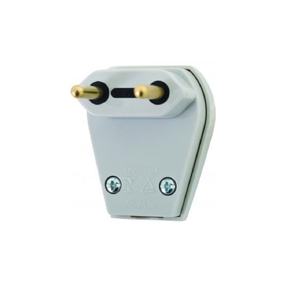 PINO ABNT 2P 10A MACHO CINZA PRENSA CABO - PEZZI