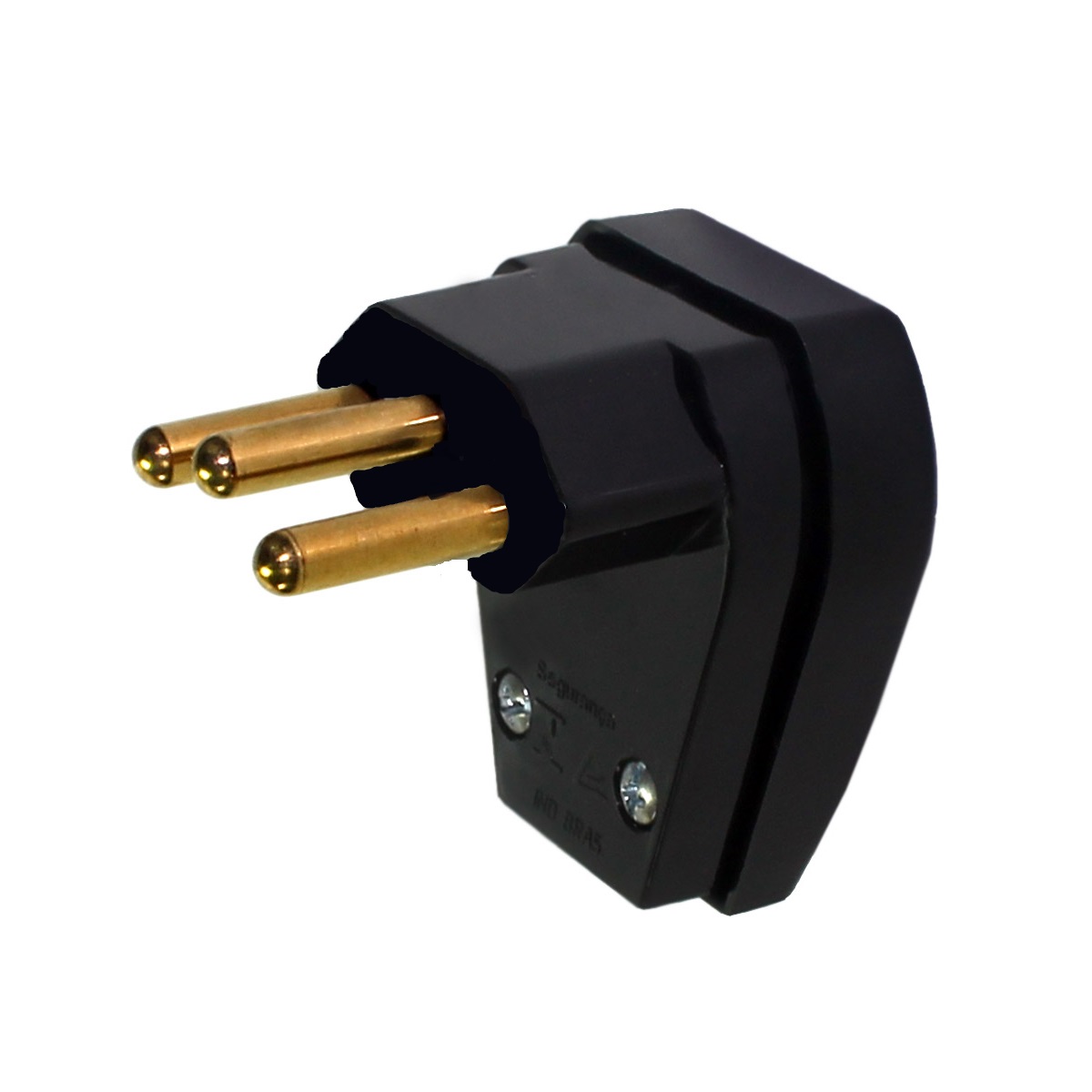 PINO ABNT 2P+T 20A MACHO PRETO PRENSA CABO PEZZI