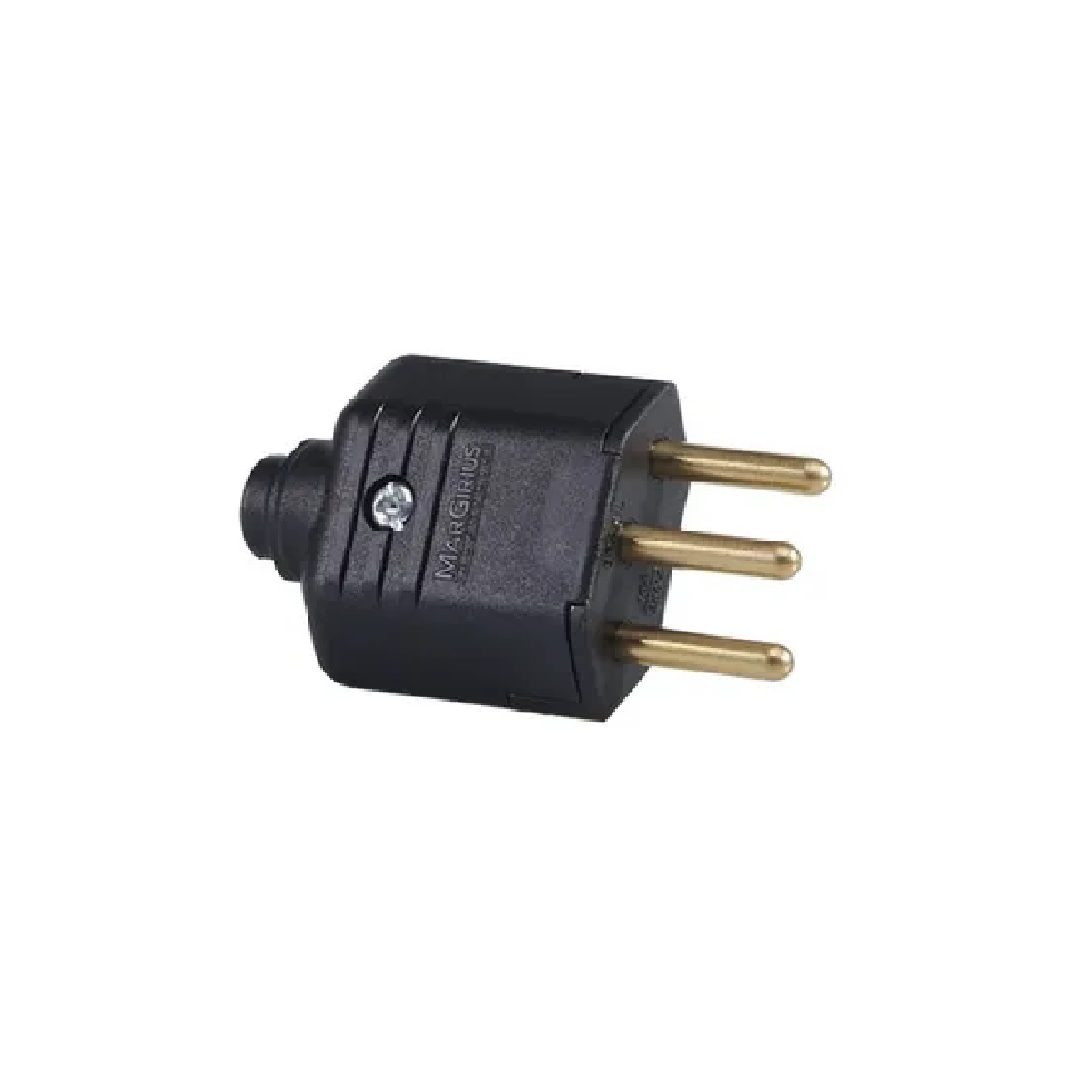PINO ABNT 2P+T 10A MACHO RETO PRETO MARGIRIUS